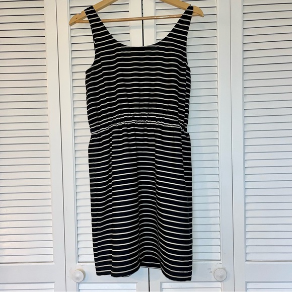 LOFT Black & White Striped Dress - Picture 13 of 15